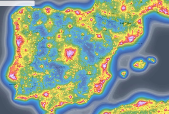 contaminación lumínica en España acsrecycling