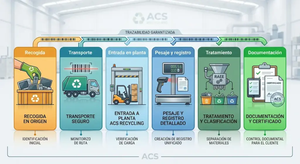 Trazabilidad durante todo el proceso visto en fases